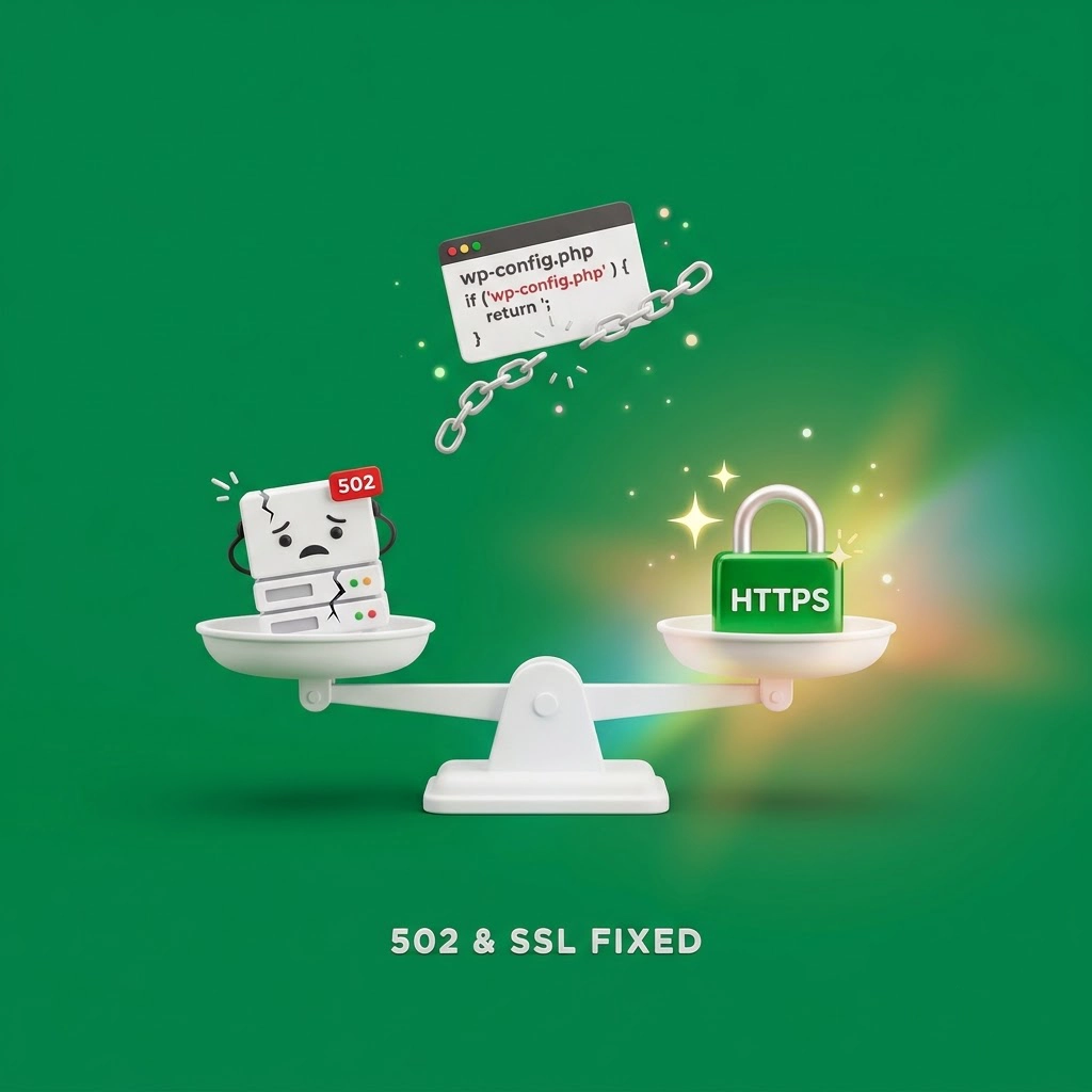 حل مشکل ارور 502 وب سایت وردپرسی